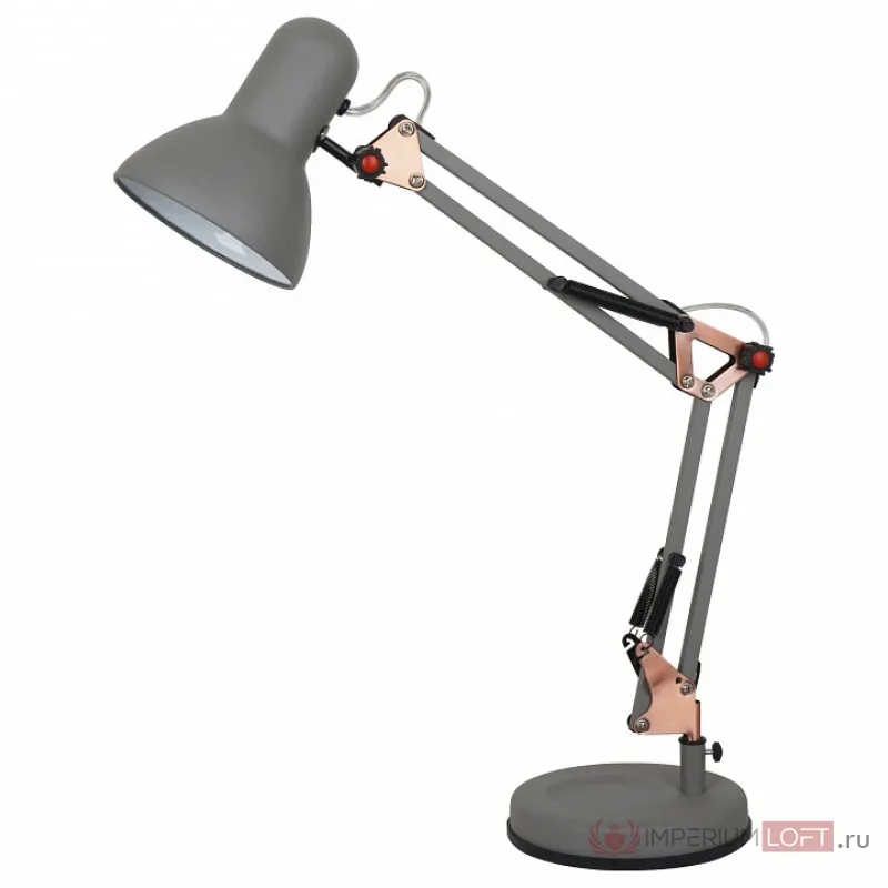 Настольная лампа офисная Arte Lamp Junior A1330LT-1GY Цвет арматуры серый Цвет плафонов серый от ImperiumLoft
