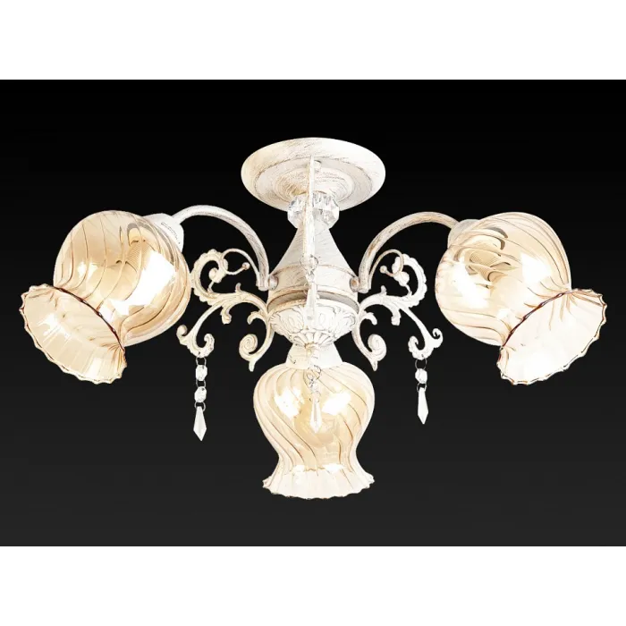 Люстра на штанге TopLight Miranda TL5690D-03WG Цвет арматуры золото Цвет плафонов янтарный от ImperiumLoft