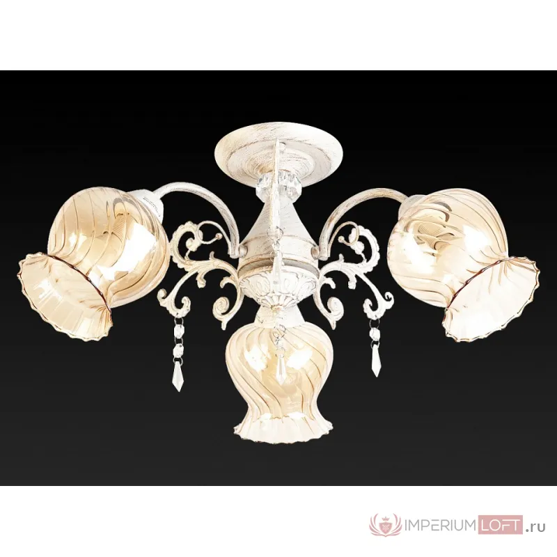 Люстра на штанге TopLight Miranda TL5690D-03WG Цвет арматуры золото Цвет плафонов янтарный от ImperiumLoft
