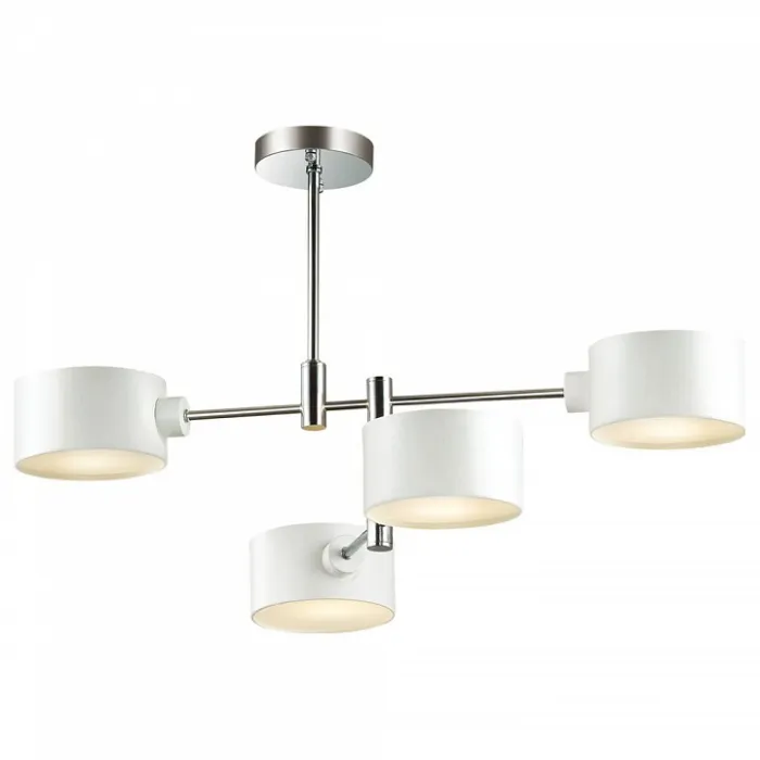 Люстра на штанге Lumion Ashley 3742/4C Цвет плафонов белый Цвет арматуры хром от ImperiumLoft