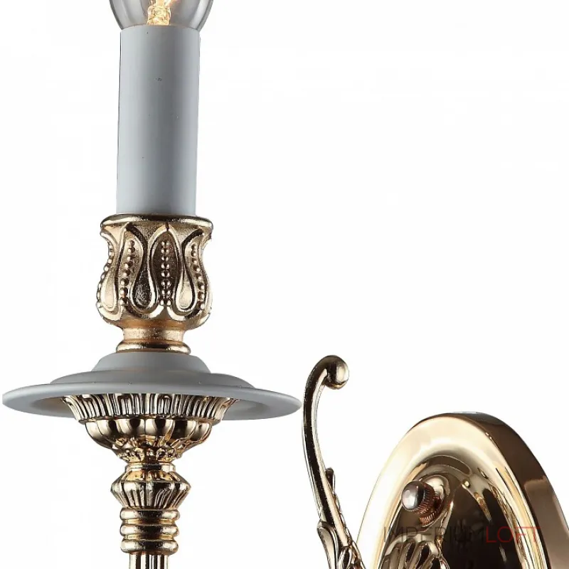 Бра Arte Lamp 5966 A5966AP-1WG Цвет арматуры золото Цвет плафонов белый
