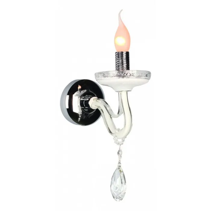 Бра Omnilux Salerno OML-34401-01 Цвет арматуры хром Цвет плафонов прозрачный от ImperiumLoft