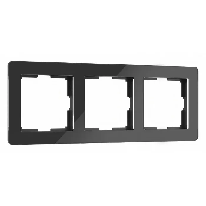 Рамка на 3 поста Werkel Acrylic черный W0032708 от ImperiumLoft