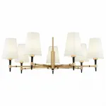 Люстра на штанге Maytoni Zaragoza H001CL-07BS Цвет арматуры латунь Цвет плафонов белый от ImperiumLoft