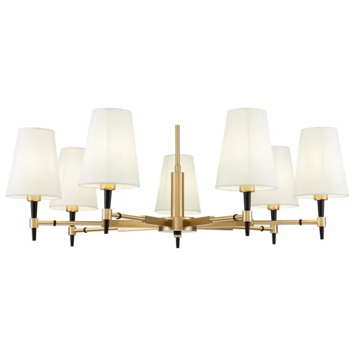 Люстра на штанге Maytoni Zaragoza H001CL-07BS Цвет арматуры латунь Цвет плафонов белый от ImperiumLoft