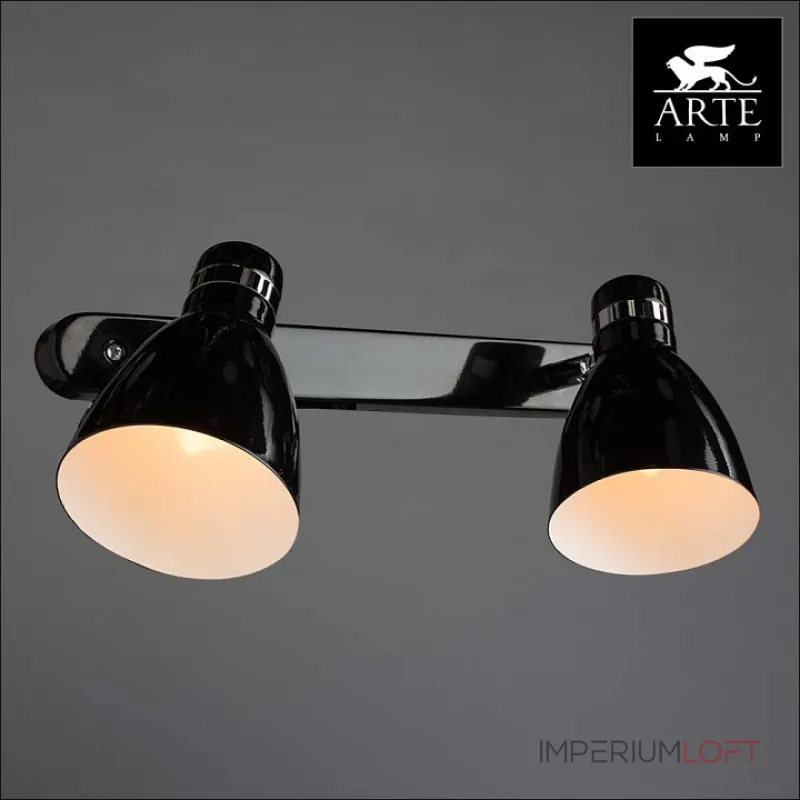 Спот Arte Lamp Mercoled A5049AP-2BK Цвет арматуры хром Цвет плафонов черный