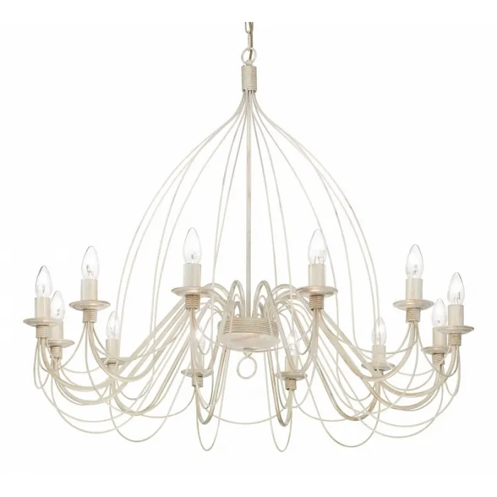 Подвесная люстра Ideal Lux Corte CORTE SP12 BIANCO ANTICO Цвет арматуры белый от ImperiumLoft