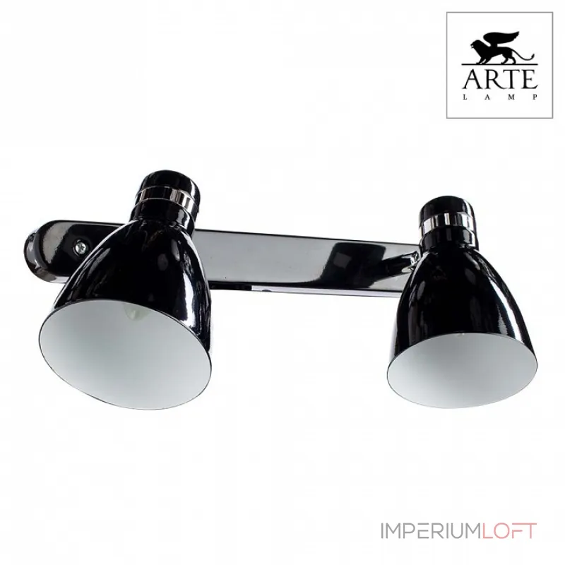 Спот Arte Lamp Mercoled A5049AP-2BK Цвет арматуры хром Цвет плафонов черный