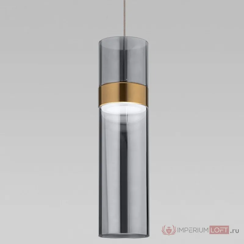 Подвесной светильник Eurosvet Lumen 50244/1 LED латунь/дымчатый от ImperiumLoft