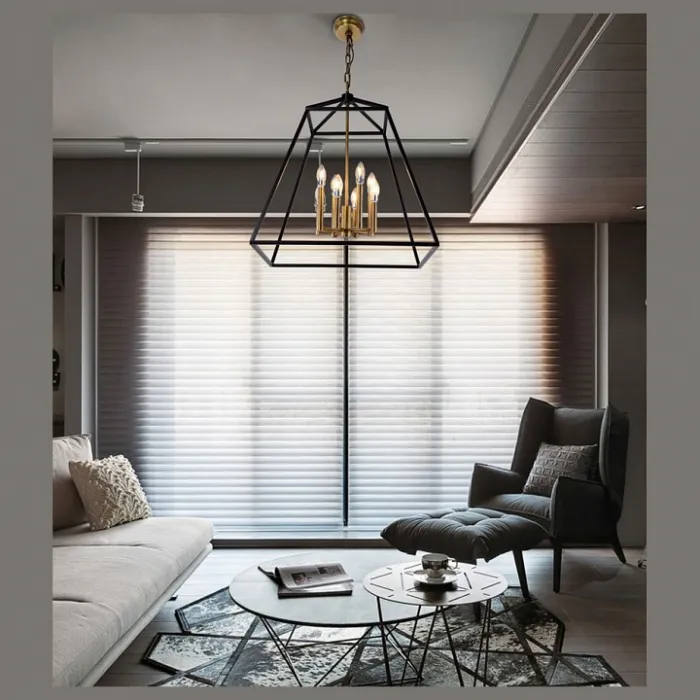 Подвесной светильник DeLight Collection BRCH9034 BRCH9034 цвет арматуры золото цвет плафонов черный от ImperiumLoft