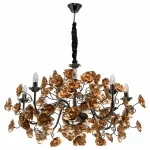 Подвесная люстра MW-Light Розенхейм 615011708 Цвет арматуры черный Цвет плафонов золото от ImperiumLoft