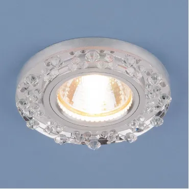 Встраиваемый светильник Elektrostandard a030595 цвет арматуры серебро цвет плафонов серый
