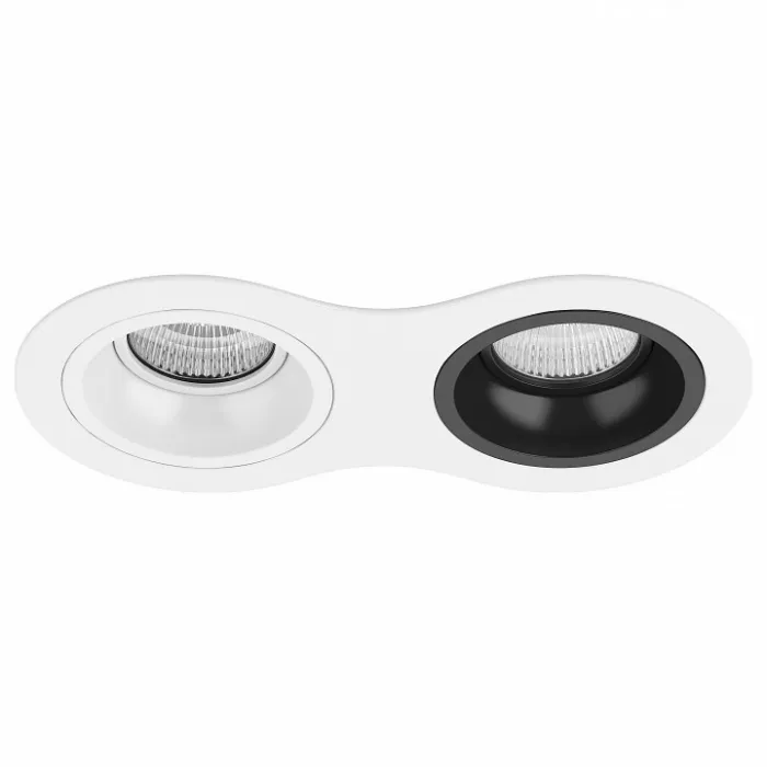 Встраиваемый светильник Lightstar Domino D6260607 цвет арматуры черно-белый от ImperiumLoft