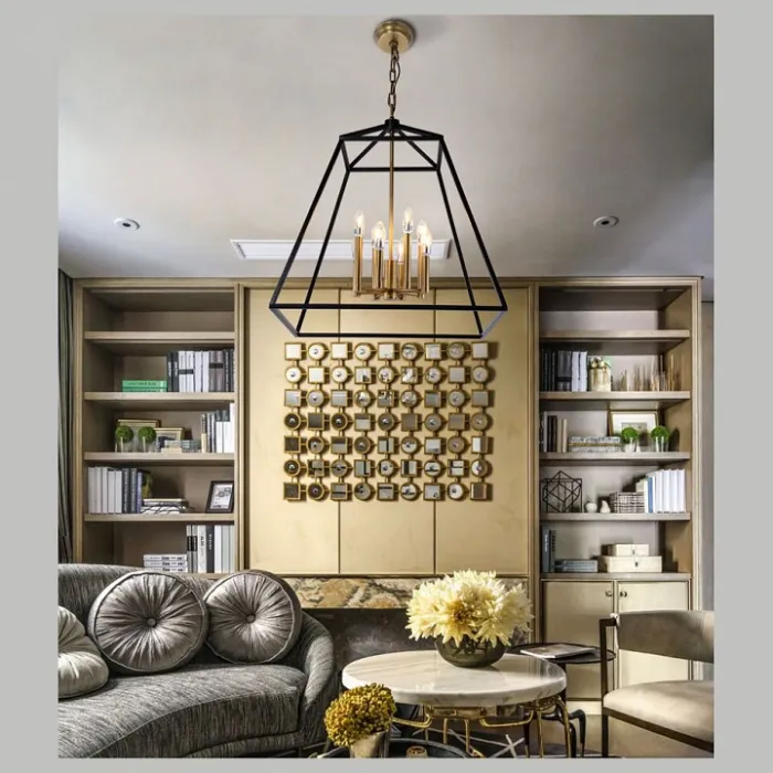 Подвесной светильник DeLight Collection BRCH9034 BRCH9034 цвет арматуры золото цвет плафонов черный от ImperiumLoft