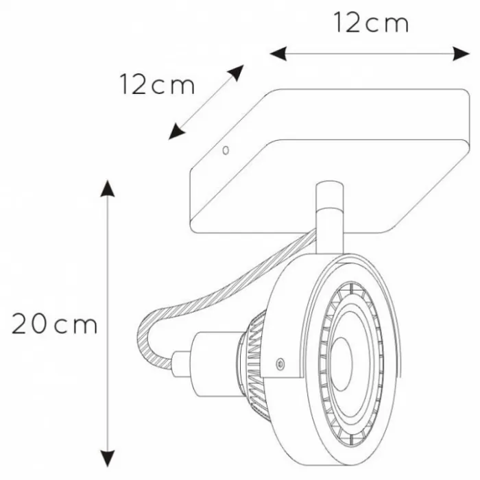Спот Lucide Tala Led 31931/12/30 Цвет плафонов черный Цвет арматуры черный от ImperiumLoft
