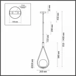 Подвесной светильник Odeon Light Flari 4810/1A Цвет плафонов белый Цвет арматуры золото от ImperiumLoft