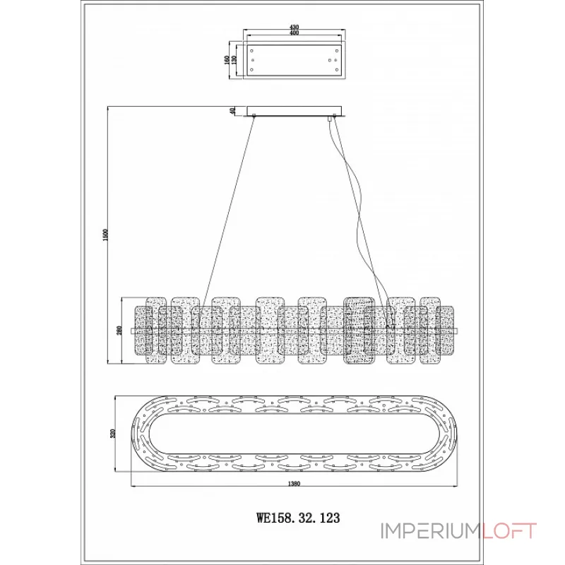 Подвесная люстра Wertmark Nelly WE158.32.123 Подвесная люстра Wertmark Nelly WE158.32.123