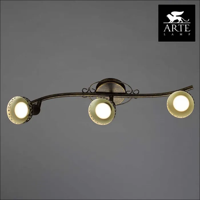Спот Arte Lamp Focus A5219PL-3BR Цвет арматуры коричневый Цвет плафонов коричневый от ImperiumLoft