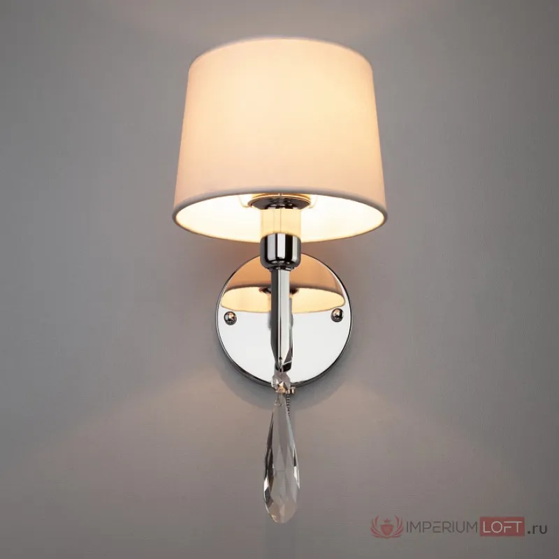 Бра Eurosvet Madera 10127/1 хром/прозрачный хрусталь Strotskis (10093/1) от ImperiumLoft