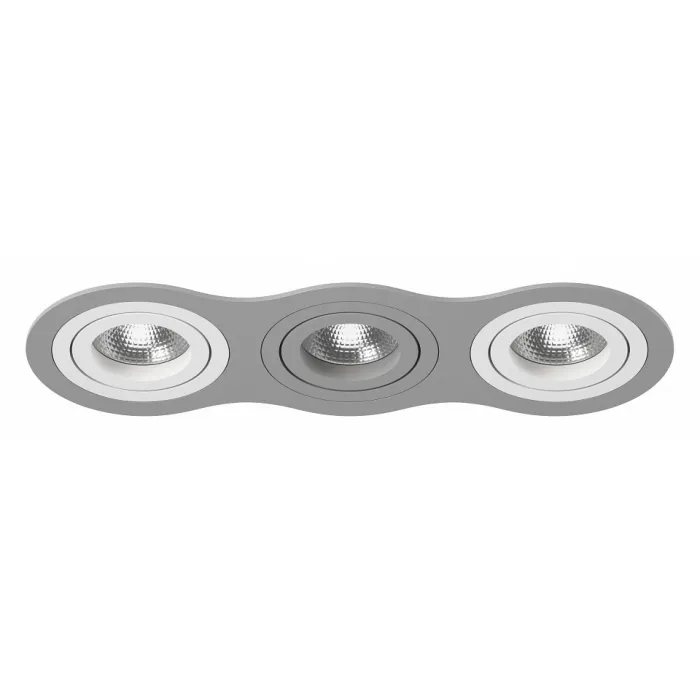 Встраиваемый светильник Lightstar Intero 16 triple round i639060906 Цвет арматуры серый Цвет плафонов белый от ImperiumLoft
