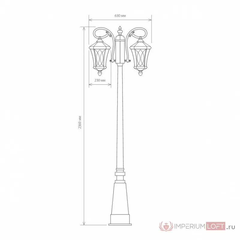 Фонарный столб Elektrostandard Virgo Virgo F/2 капучино (арт. GLXT-1450F/2) от ImperiumLoft