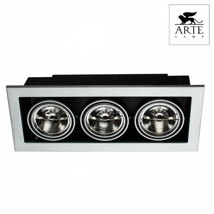 Встраиваемый светильник Arte Lamp Technika 2 A5930PL-3SI Цвет арматуры серебро Цвет плафонов серебро от ImperiumLoft