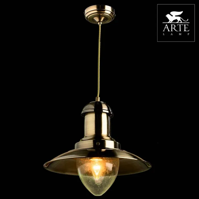 Подвесной светильник Arte Lamp Fisherman A5530SP-1AB Цвет арматуры бронза Цвет плафонов прозрачный от ImperiumLoft