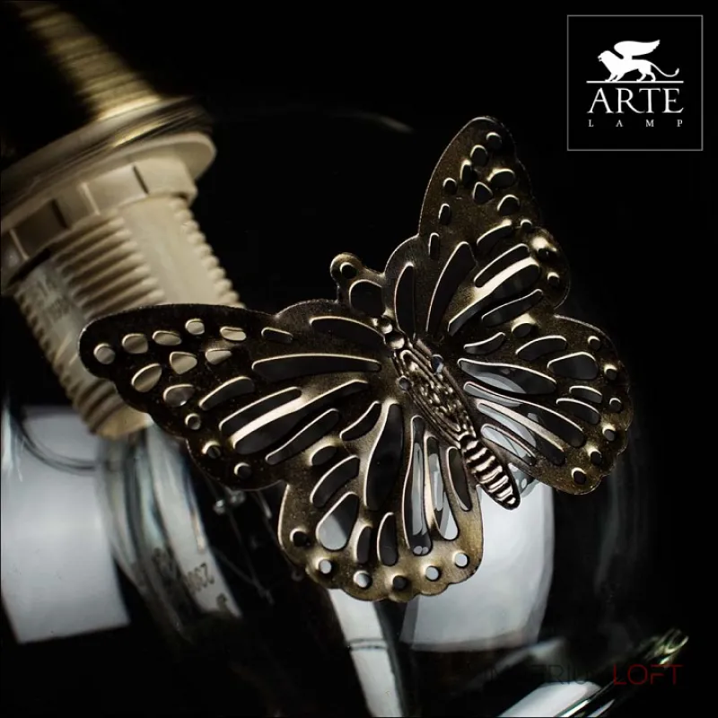 Бра Arte Lamp Alessandra A5004AP-1AB Цвет арматуры бронза Цвет плафонов бронза