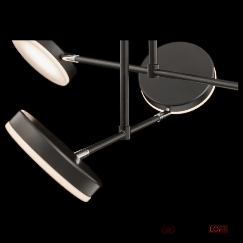 Светильник на штанге Maytoni Fad MOD070PL-L38B3K Цвет арматуры черный Цвет плафонов белый от ImperiumLoft