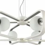 Подвесная люстра Maytoni Avola MOD431-PL-06-WS Цвет арматуры серебро Цвет плафонов белый от ImperiumLoft