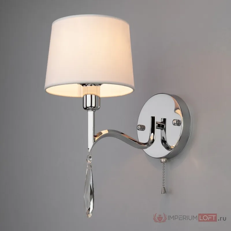 Бра Eurosvet Madera 10127/1 хром/прозрачный хрусталь Strotskis (10093/1) от ImperiumLoft