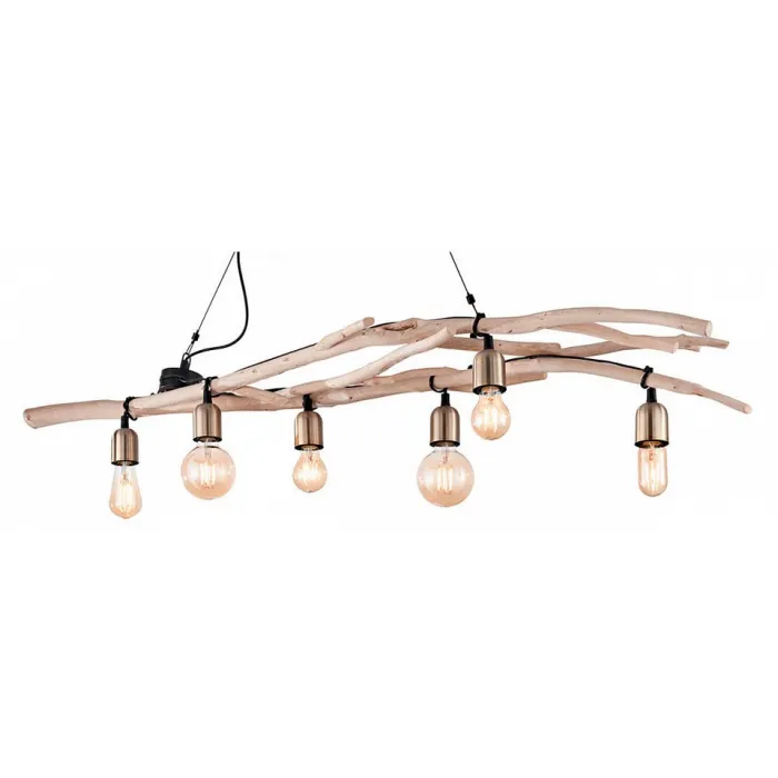 Подвесная люстра Ideal Lux Driftwood DRIFTWOOD SP6 Цвет арматуры коричневый от ImperiumLoft