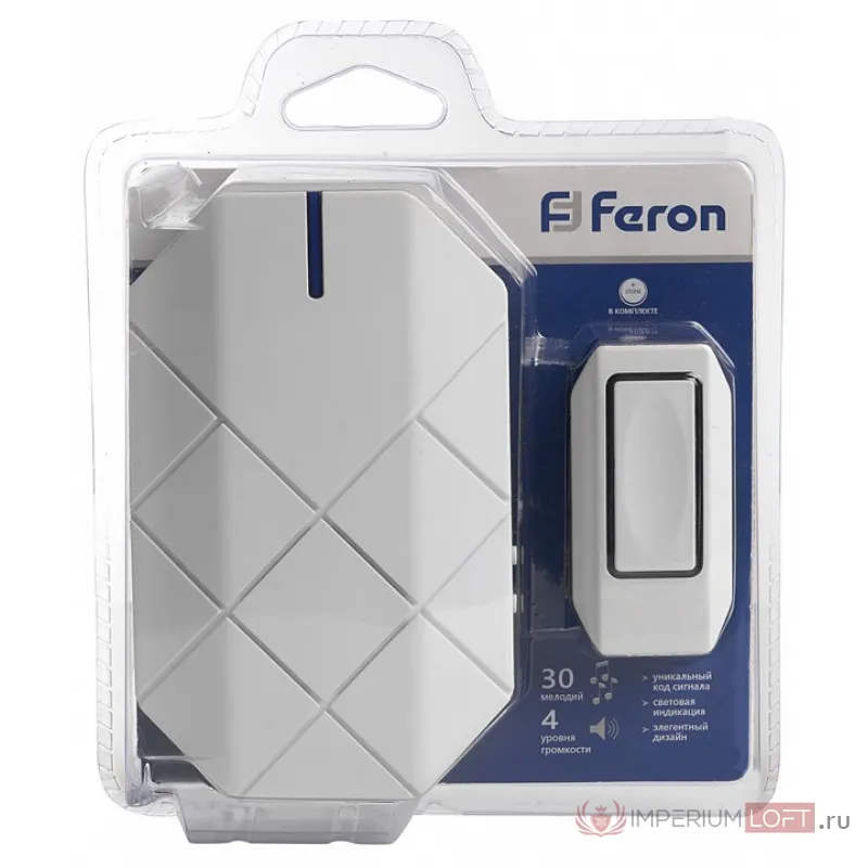 Звонок беспроводной Feron E-377 41433 от ImperiumLoft