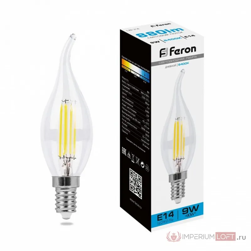 Лампа светодиодная Feron LB-74 E14 9Вт 6400K 38235 от ImperiumLoft
