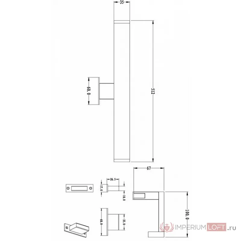 Подсветка для зеркала Deko-Light Mirror 687063 Цвет арматуры серебро Цвет плафонов белый от ImperiumLoft