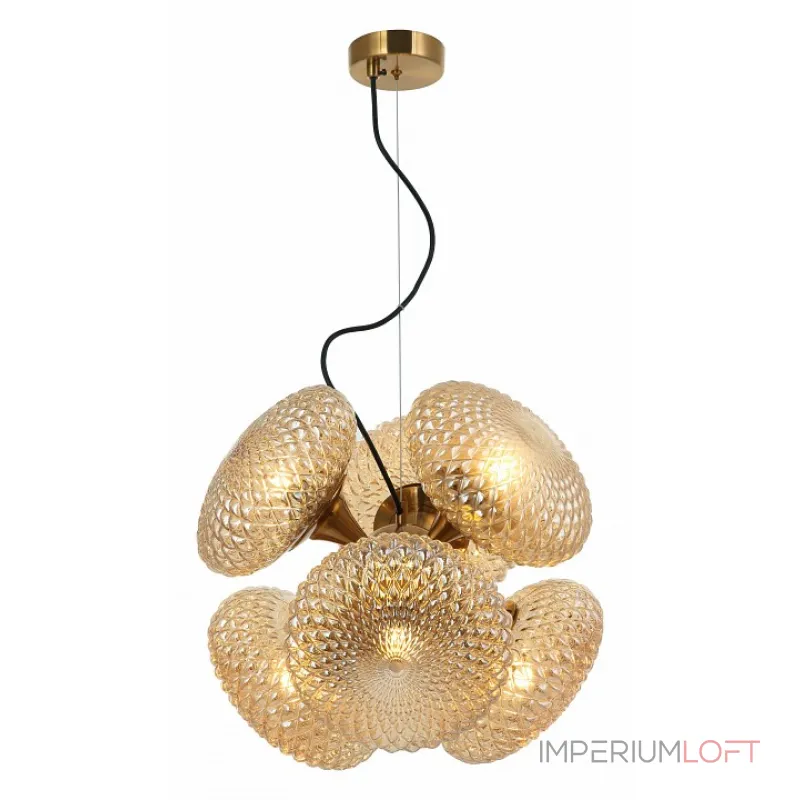 Подвесная люстра Stilfort Roxie 2095/05/06P Цвет плафонов янтарный Цвет арматуры бронза Подвесная люстра Stilfort Roxie 2095/05/06P Цвет плафонов янтарный Цвет арматуры бронза