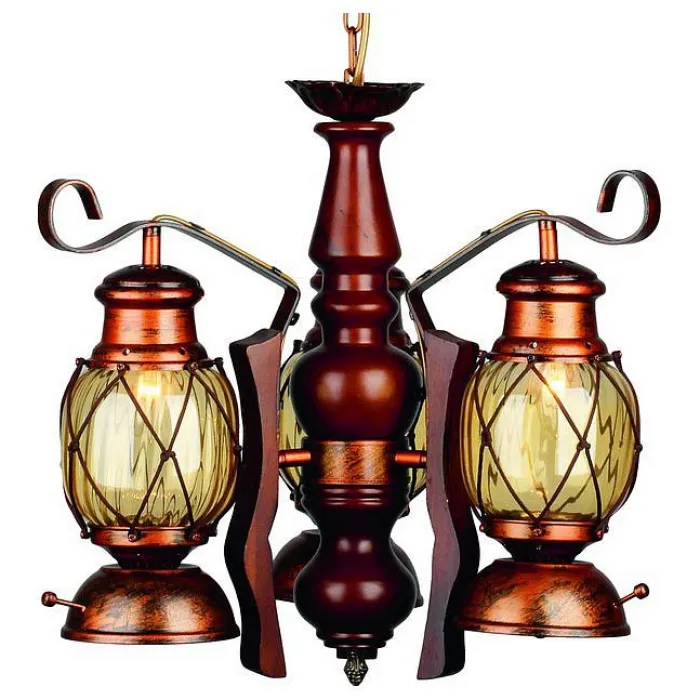 Подвесная люстра Omnilux Maceira OML-58303-03 Цвет арматуры коричневый Цвет плафонов коричневый от ImperiumLoft