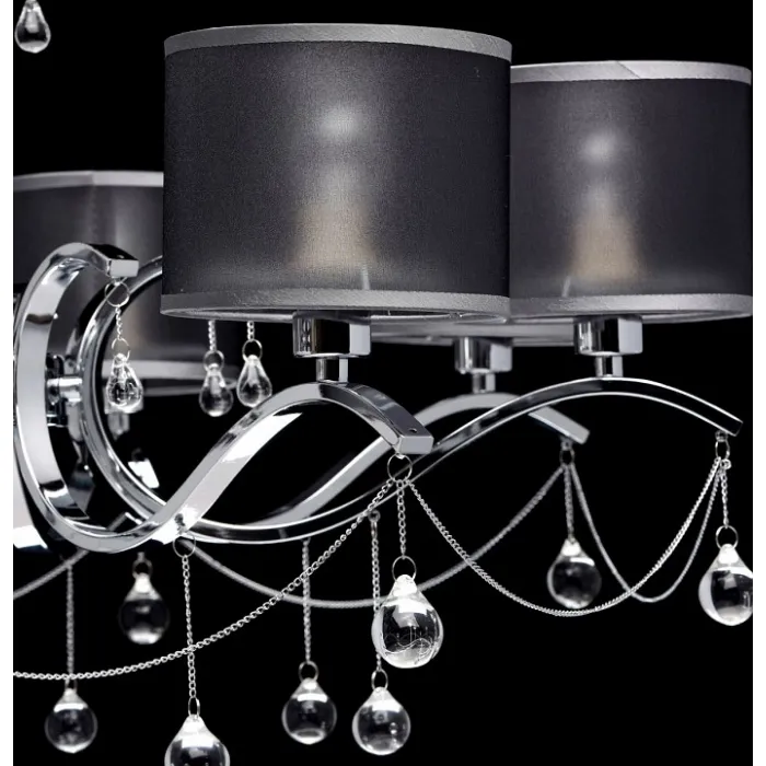 Подвесная люстра MW-Light Федерика 82 379019108 Цвет арматуры хром Цвет плафонов черный от ImperiumLoft