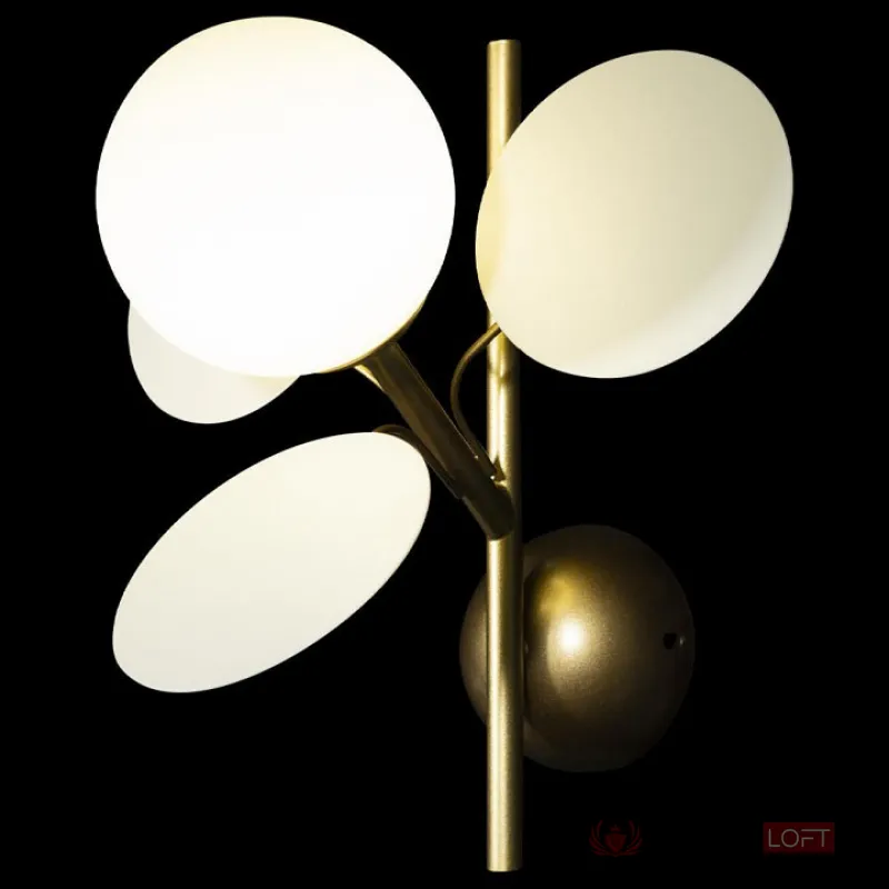 Бра Loft it Matisse 10008/1W white Цвет арматуры золото Цвет плафонов белый от ImperiumLoft