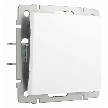 Выключатель одноклавишный без рамки Werkel Белые матовые W1110061