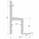 Профиль накладной  Deko-Light ET-03-10 975485 Цвет арматуры белый