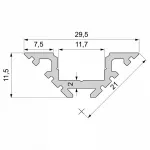 Профиль накладной  Deko-Light AV-01-10 970403 Цвет арматуры белый