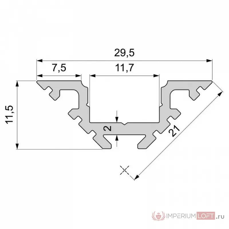 Профиль накладной  Deko-Light AV-01-10 970403 Цвет арматуры белый от ImperiumLoft