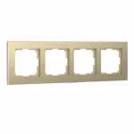 Рамка на 4 поста Werkel W0041711 (шампань) Цвет арматуры кремовый