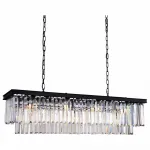 Подвесной светильник DeLight Collection 1920s Odeon KR0387P-10C/P black/clear Цвет арматуры черный Цвет плафонов прозрачный от ImperiumLoft