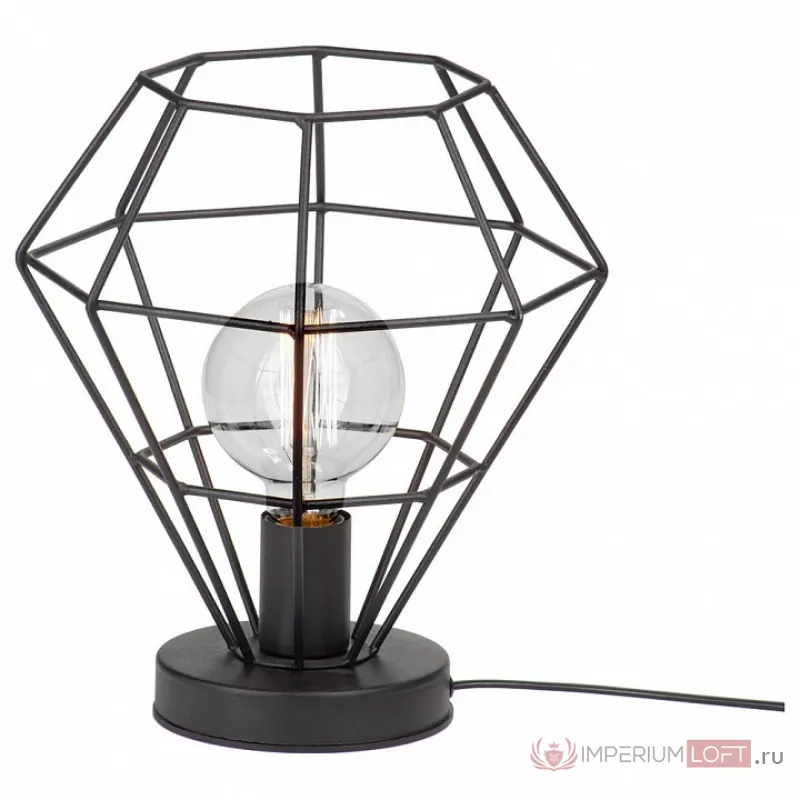 Настольная лампа декоративная Vitaluce V4399 V4399-1/1L Цвет арматуры черный Цвет плафонов черный от ImperiumLoft