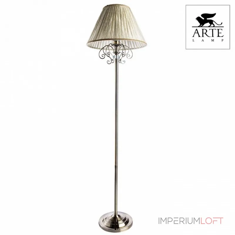 Торшер Arte Lamp Charm A2083PN-1AB Цвет арматуры бронза Цвет плафонов кремовый от ImperiumLoft