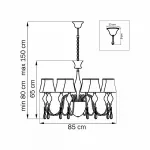 Подвесная люстра Lightstar Escica 806080 Цвет арматуры янтарный Цвет плафонов янтарный от ImperiumLoft