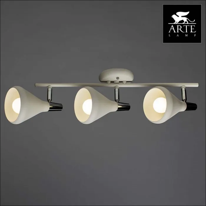 Спот Arte Lamp Ciclone A9154PL-3WH Цвет арматуры хром Цвет плафонов белый от ImperiumLoft