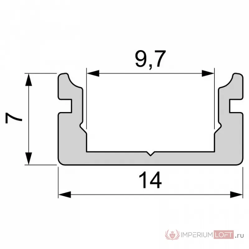 Профиль накладной  Deko-Light AU-01-08 970001 Цвет арматуры серебро от ImperiumLoft